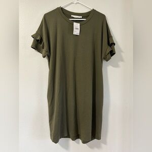NWT Lush T-Shirt Ruffle Sleeve Dress